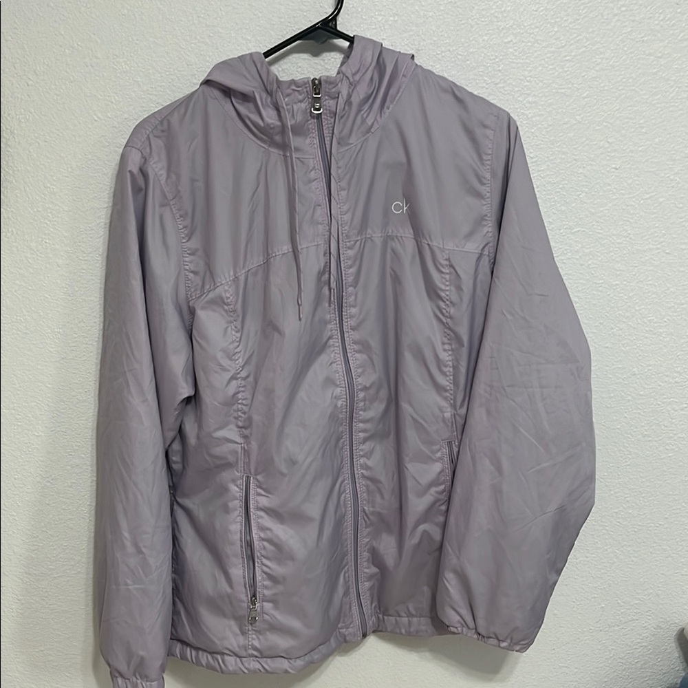 Calvin Klein Lavender Hooded Windbreaker